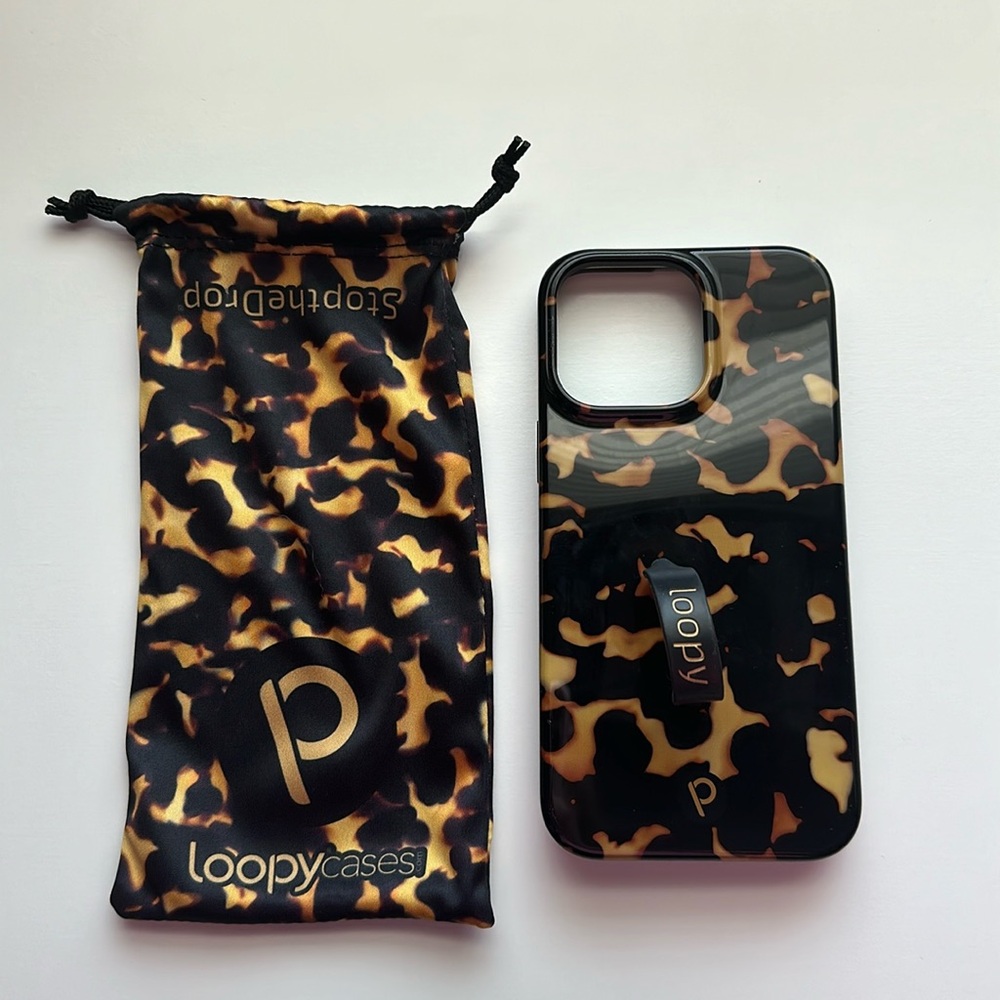 Tortoiseshell iPhone 14 Pro Max loopy case